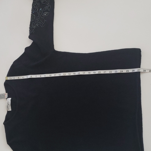 BONNIE BOERER & CO. Vintage Sequin and Beaded Fur Cuffed Sweater and Skirt - Picture 8 of 12